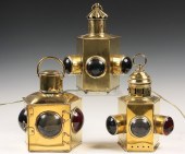 (3) BRASS BOW RUNNING LIGHTS -
