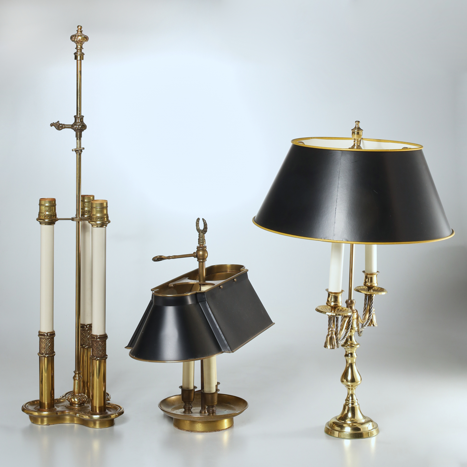 (3) BRASS TABLE LAMPS, INCL.