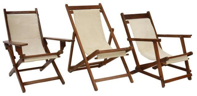 (3) BRITISH COLONIAL TEAK FOLDING