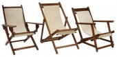 (3) BRITISH COLONIAL TEAK FOLD