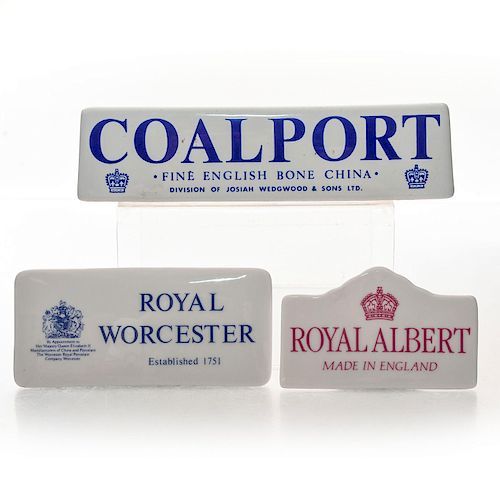 3 BRITISH PORCELAIN ADVERTISINGWARE