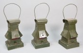 3 BRITISH WWII BLACKOUT LANTER
