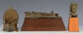 3 BRONZE BUDDHA SCULPTURAL ITE