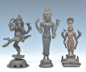 3 BRONZE MULTI-ARMED DEITY FIG