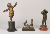 3 BRONZE PUTTI SCULPTURES3 bro