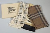 3 BURBERRY SCARVES, 2 SILK1st