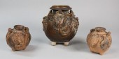 3 CAMBODIAN KHMER STYLE BROWNW