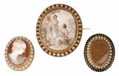 (3) Cameos, mourning and paint