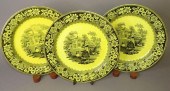 3 CANARY YELLOW PLATESca. 1830