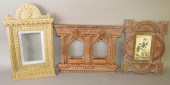 3 CARVED FOLK ART FRAMESca. 18