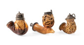 3 CARVED GERMAN-AUSTRIAN PIPES