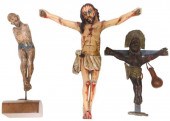 (3) CARVED & PAINTED SANTO FIG
