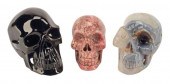 (3) CARVED SEMIPRECIOUS STONE