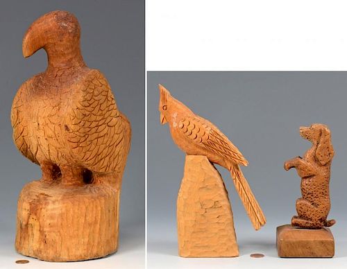 3 CARVINGS ATTR. CLARENCE