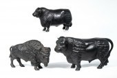 (3) CAST IRON BOVINE STILL BAN