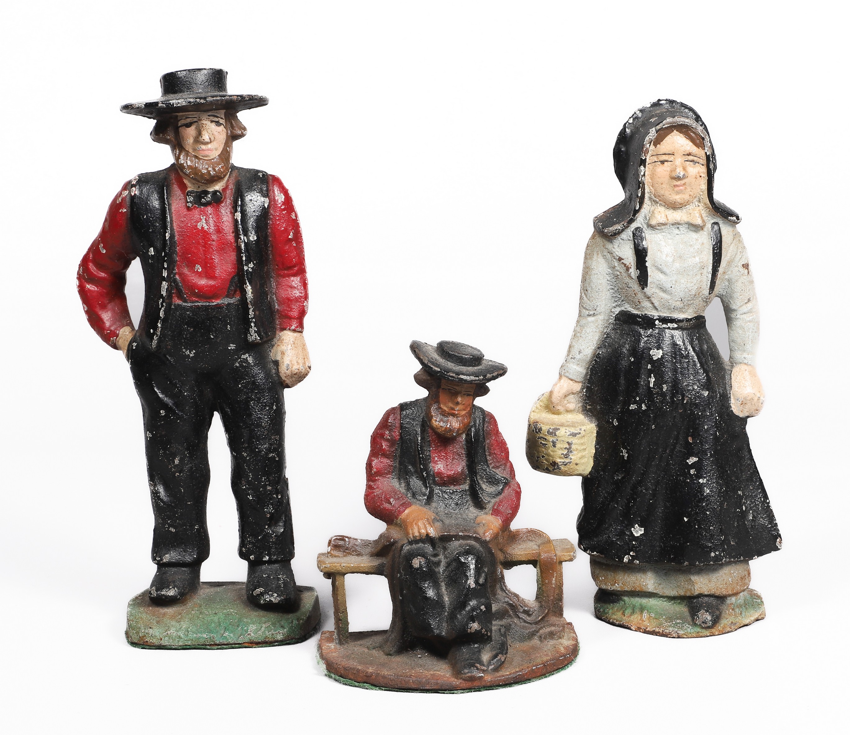 (3) Cast iron doorstops, c/o