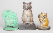 (3) Cast iron flat cat doorsto