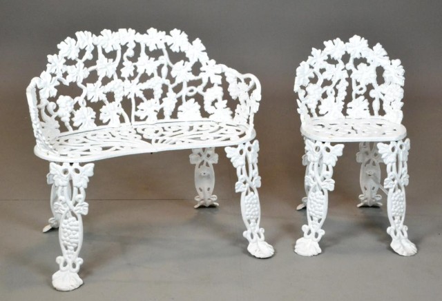 (3) Cast Iron Garden Seat &