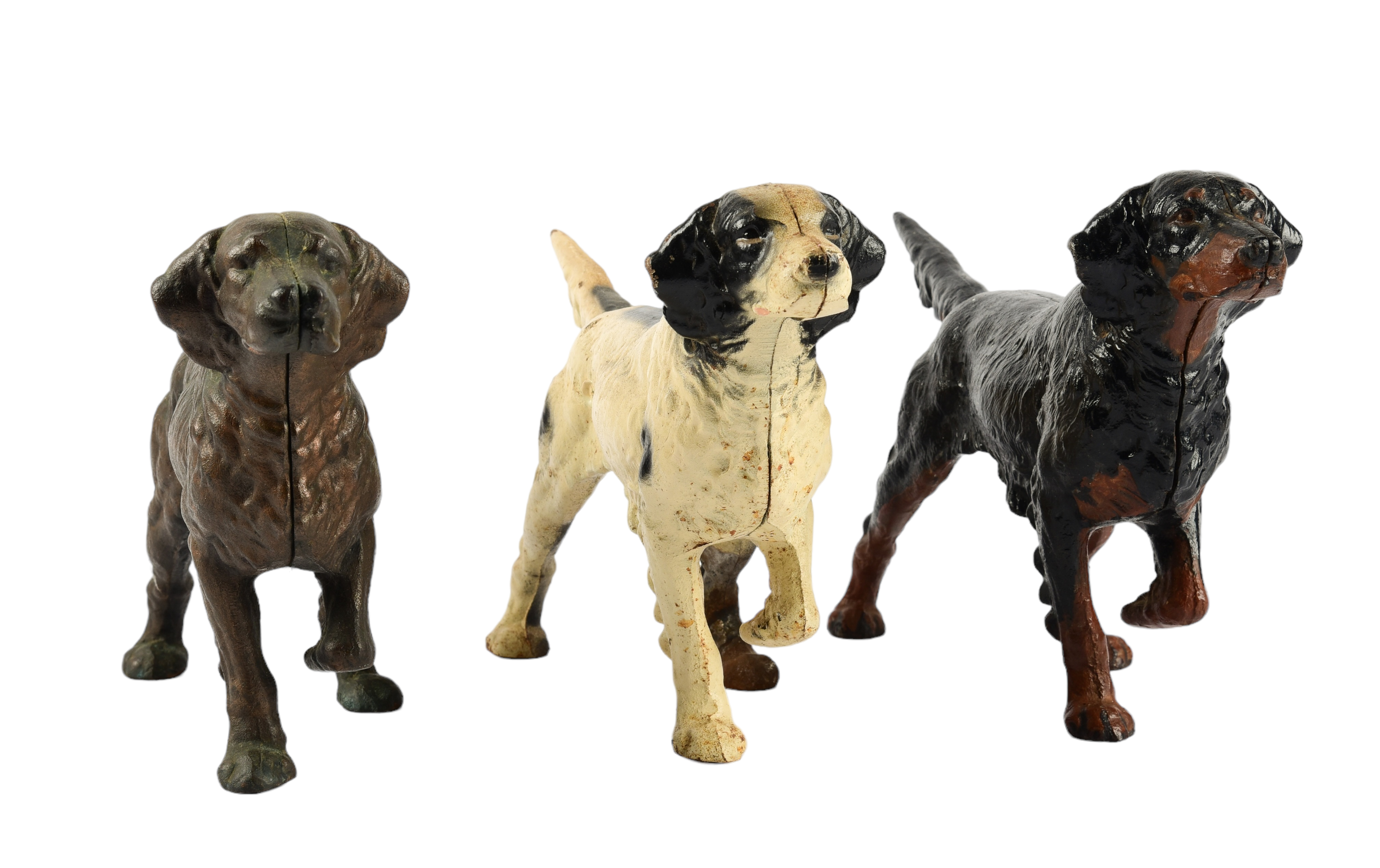 (3) Cast Iron Pointer Dogs After