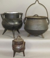 3 CAST IRON POTSca. 1670-1950;