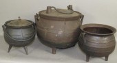 3 CAST IRON POTSca. 1780-1810;
