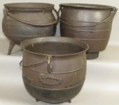 3 CAST IRON POTSca. 1820-1879;