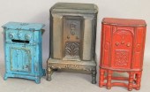 3 CAST IRON RADIO BANKSca. 193