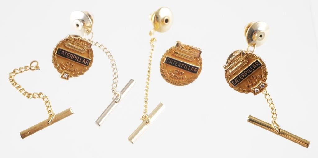 3 CATERPILLAR TRACTOR 10K GOLD