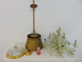 3 CEILING FIXTURES, BRONZE NES