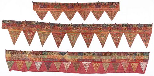 3 CEREMONIAL HANGINGS ("TIRAI"),