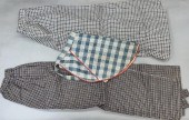 3 CHECK FABRIC COTTON APRONS C