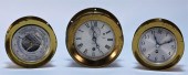 3 CHELSEA & BJC BRASS CLOCK &