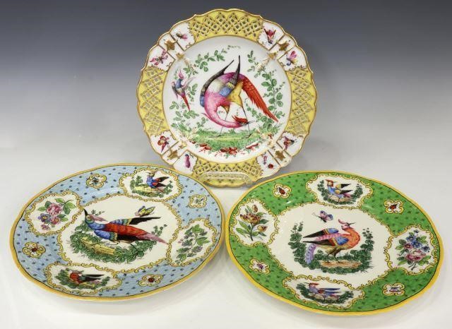 (3) CHELSEA STYLE PORCELAIN BIRD