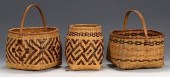 3 CHEROKEE RIVER CANE BASKETS,