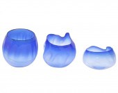 3 CHIHULY PCS. COBALT BLUE BLA