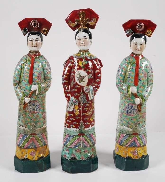 3 CHINESE ANTIQUE FIGURINESThree