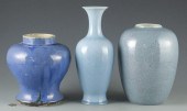 3 CHINESE BLUE PORCELAIN ITEMS