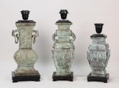 3 CHINESE BRONZE ARCHAIC STYLE