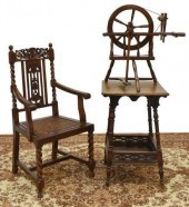 3) CHINESE CARVED ARMCHAIR, TA