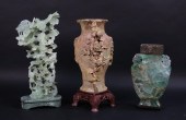 3 CHINESE CARVED DECORATIVE IT