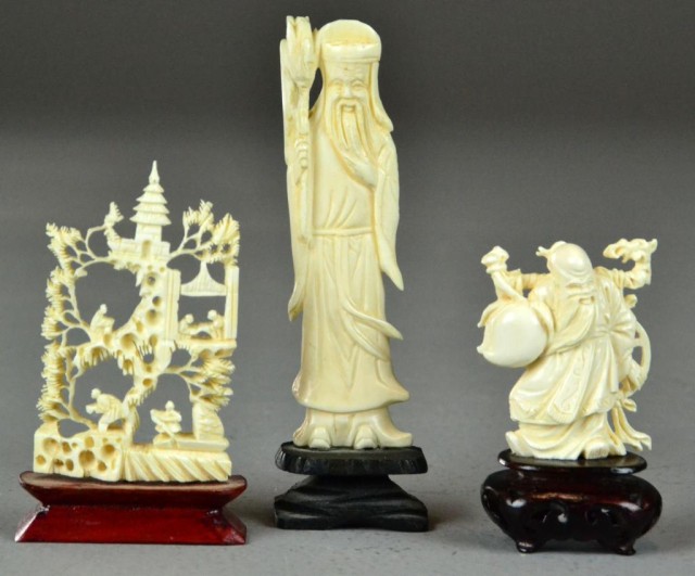 (3) Chinese Carved IvoriesTo
