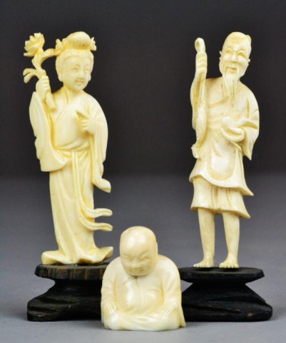 (3) Chinese Carved Ivory