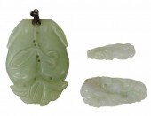 (3) CHINESE CARVED STONE & JAD