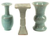 (3) CHINESE CELADON CRACKLE-GL