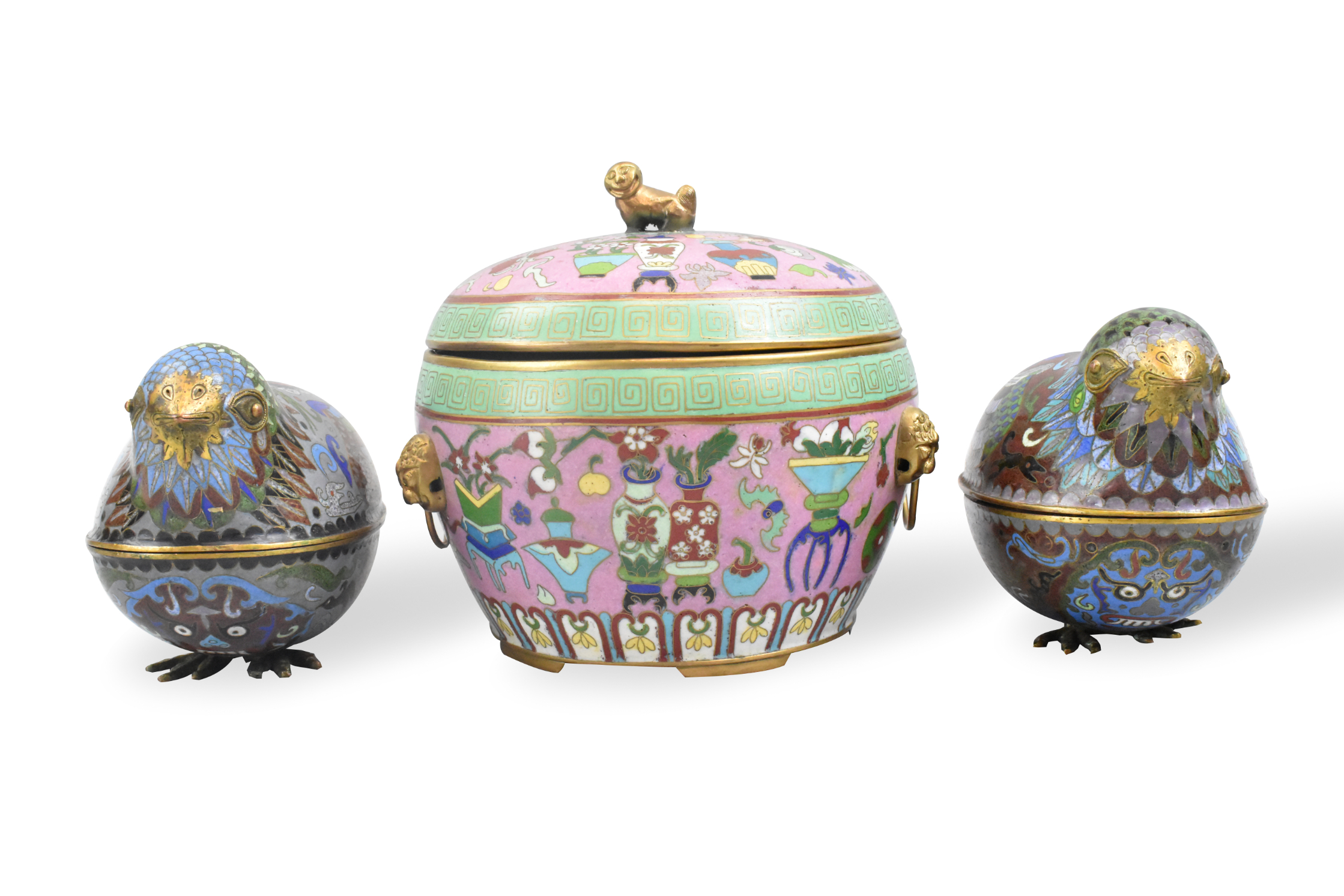 3 CHINESE CLOISONNE QUAL &