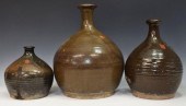 (3) CHINESE EARTHENWARE WINE/
