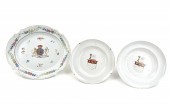 3 CHINESE EXPORT ARMORIAL PLAT