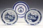 3 CHINESE EXPORT PLATESThree L