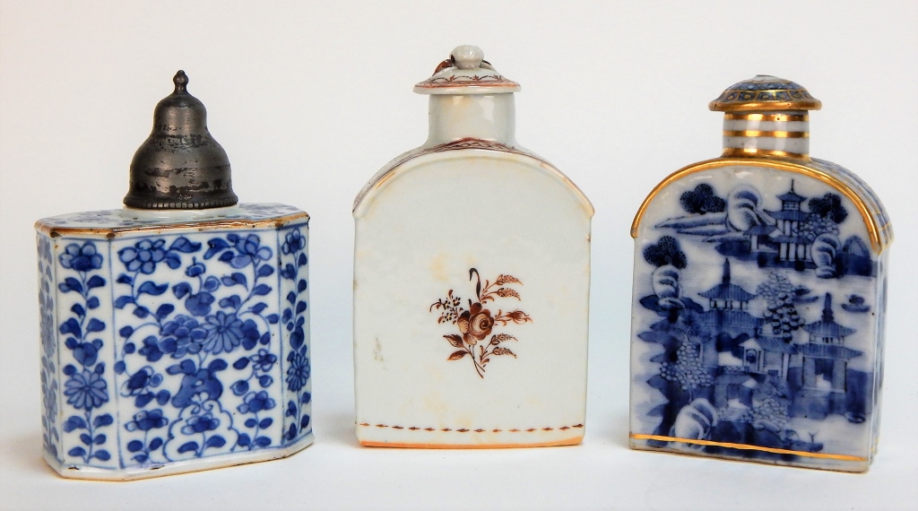 3 CHINESE EXPORT PORCELAIN TEA