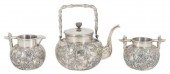 (3) CHINESE EXPORT SILVER BAMB